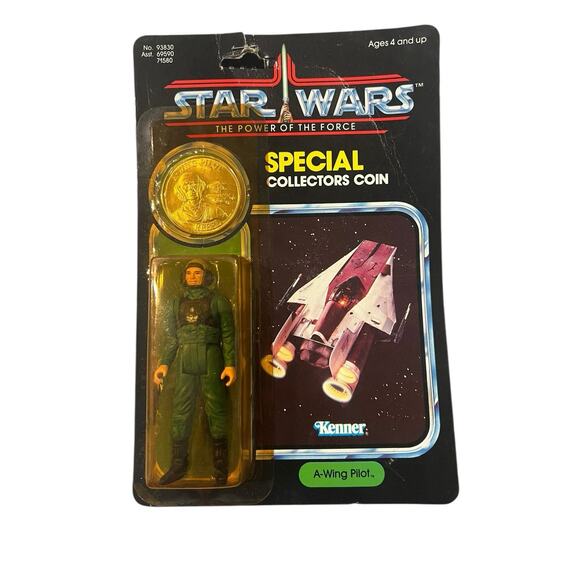 Star Wars POTF A-WING PILOT Vintage 1984 Unpunched w/Coin Last 17 Kenner 92 Back - Picture 1 of 9